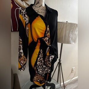 SHEIN Black Top with Subtle Tag Detail